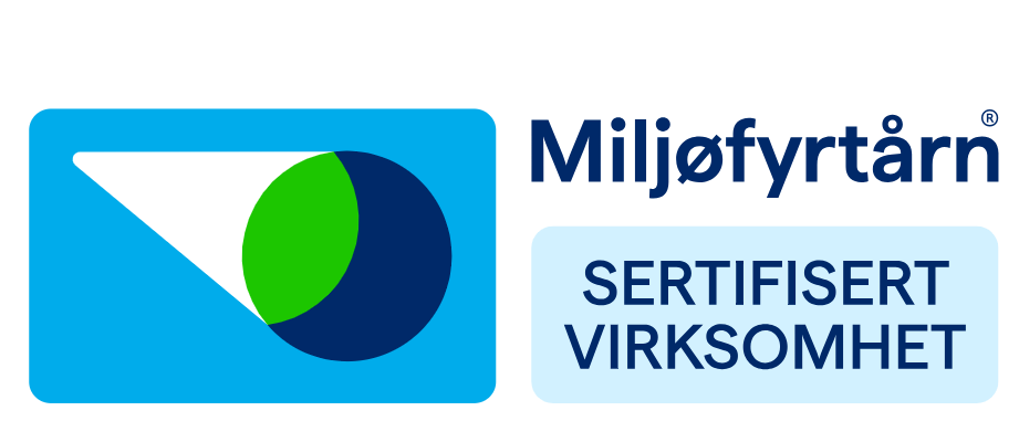 Vi tar miljøet på alvor og er en sertifisert miljøfyrtårn bedrift.